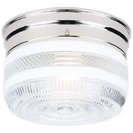 Westinghouse Westinghouse 66239 6.75 in. Single Light Flush Mount Ceiling Fixture - Chrome Finish 533240